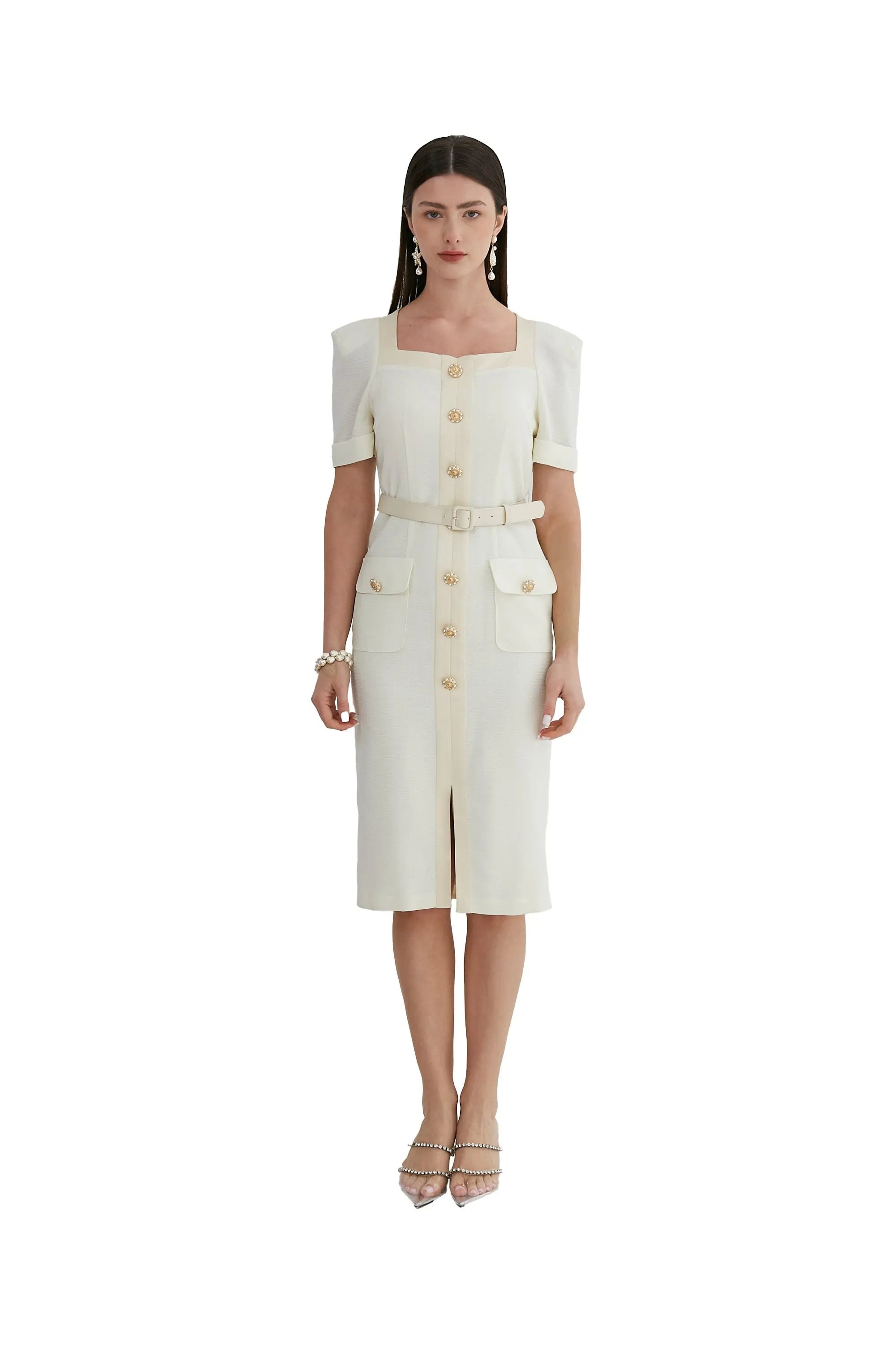 Women’s Summer Noble High  knee-length with a fitted Dress ULA